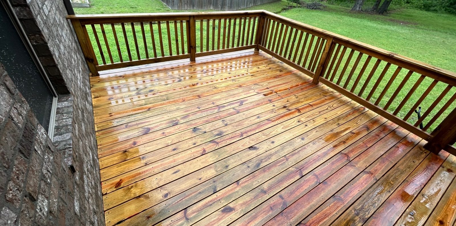 Deck after staining and sealing