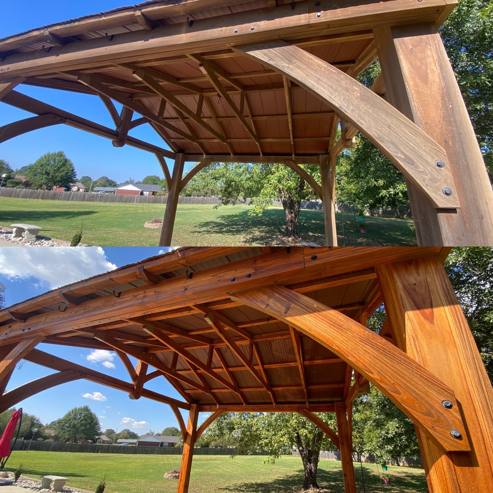Stained beams & accents