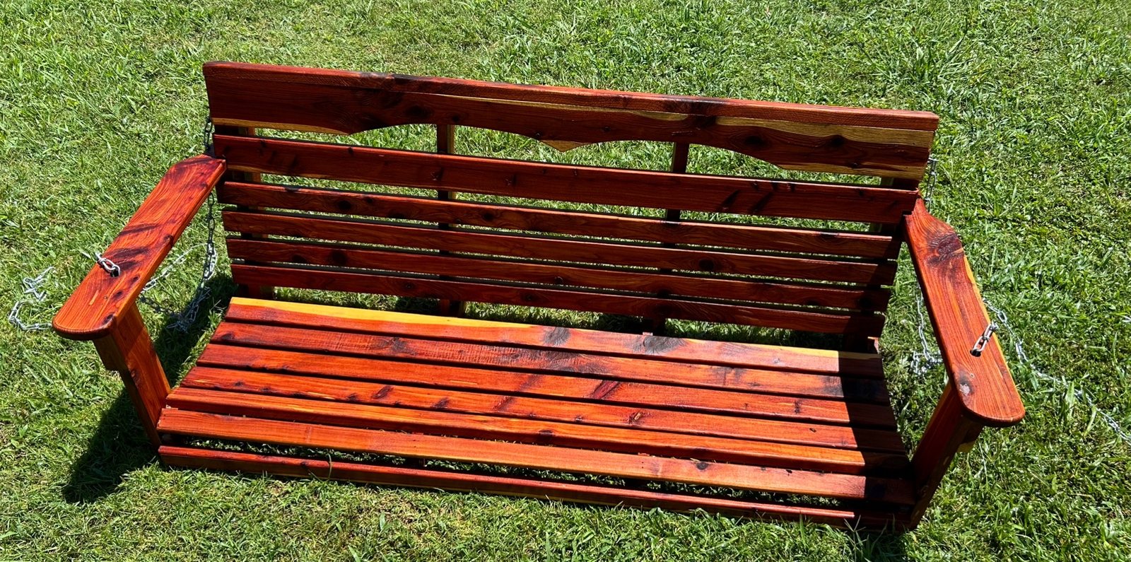 Refinished outdoor wood furniture