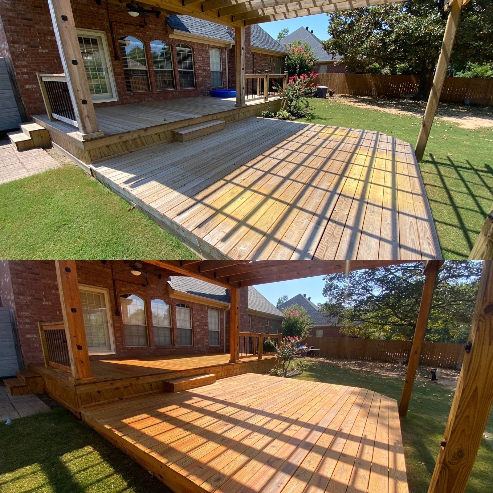 Stained pergola